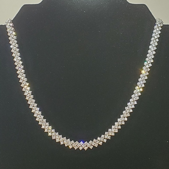 Jewelry - 🎉3rd HP🎉 ⬇️ 3 Row Cubic Zirconia Tennis Necklace